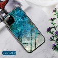 iPhone 11 Pro 5.8 inches 2019 Released Case ,9H Tempered Glass Marble Pattern Back (No Front Glass) Anti-Scratch Absorption Soft TPU Bumper