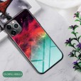 iPhone 12 Pro  Max 6.7 inches 2020 Released Case ,9H Tempered Glass Marble Pattern Back (No Front Glass) Anti-Scratch Absorption Soft TPU Bumper