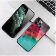 iPhone 12 Pro  Max 6.7 inches 2020 Released Case ,9H Tempered Glass Marble Pattern Back (No Front Glass) Anti-Scratch Absorption Soft TPU Bumper