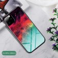 Apple iPhone X & iPhone XS 5.8 inches Case ,9H Tempered Glass Marble Pattern Back (No Front Glass) Anti-Scratch Absorption Soft TPU Bumper Cover