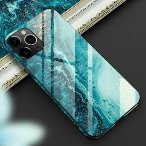 Tempered Glass Marble Shockproof Thin Back Smartphone Case Cover, For IPhone 6/IPhone 6S