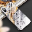 iPhone 11  6.1 inches 2019 Released Case,Marble Tempered Glass Back Phone Slim Lightweight Siliocne Bumper Without Front Screen Protector