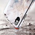 Apple iPhone XR 6.1 inches Case,Marble Tempered Glass Back Phone Ultra Slim Lightweight Siliocne Bumper Without Front Screen Protector Cover