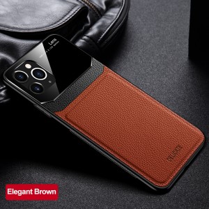 Shockproof PU Leather Hybrid Slim Smartphone Back Case, For IPhone 11 Pro Max