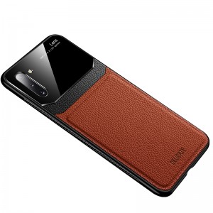 Shockproof PU Leather Hybrid Slim Smartphone Back Case, For Samsung Note 10