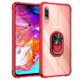 Samsung Galaxy A70 Case,Shockproof Built-in Magnetic Car Mount Metal Ring Kickstand Protective Clear Back Cover