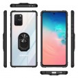 Samsung Galaxy A81& M60S & Note10lite Case,Shockproof Built-in Magnetic Car Mount Metal Ring Kickstand Protective Clear Back Cover