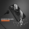 iPhone 12 Mini  (5.4 inches) 2020 Release Case,Shockproof Built-in Magnetic Car Mount Metal Ring Kickstand Protective Clear Back Cover