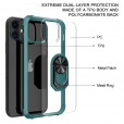 iPhone 12 Pro Max (6.7 inches) 2020 Release Case,Shockproof Built-in Magnetic Car Mount Metal Ring Kickstand Protective Clear Back Cover