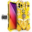 iPhone12 Pro(6.1 inches) 2020 Release Case,ZIMON Metal Heavy Duty Linkage/Arm/Gear Roating Cool Skull Toy Cover