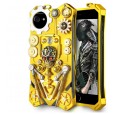 iPhone 7 Plus & iPhone 8 Plus (5.5 inches )Case,ZIMON Metal Heavy Duty Linkage/Arm/Gear Roating Cool Skull Toy Cover