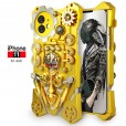 iPhone 11 6.1 inches 2019 Case,ZIMON Metal Heavy Duty Linkage/Arm/Gear Roating Cool Skull Toy Cover