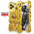 iPhone 11 Pro Max (6.5 inches)2019 Case,ZIMON Metal Heavy Duty Linkage/Arm/Gear Roating Cool Skull Toy Cover