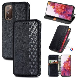 Samsung Galaxy A20/ A30 Case, PU Leather Wallet Folio Flip Magnetic Buckle Slim Back Cover Built-in Card Holder Slot and Stand, For Samsung A30/Samsung A20