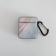 AirPods Pro /Airpods 3 Headphone Case,Marble with Hook Anti-lost Shocjproof Protective Hard PC Cover