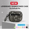 Airpods 1st & Airpods 2nd Headphone Case,Bling Glitter With Keychain Wireless Charing Hard PC Anti-lost Cover