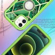 iPhone 12 Mini  (5.4 inches) 2020 Release Case,Hard PC & Soft Silicone Dual Layer Hybrid Shockproof Rugged Bumper Protective Cover