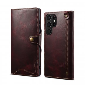 Retro Leather Luxury Card Wallet Case Cover, For Samsung Galaxy S22