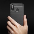 Samsung Galaxy A01 Case ,Carbon Fiber Design Soft TPU Brushed Anti-Fingerprint Protective Phone Cover