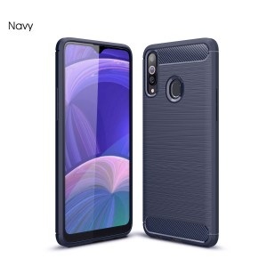 Samsung Galaxy A21S Case ,Carbon Fiber Design Soft TPU Brushed Anti-Fingerprint Protective Phone Cover, For Samsung A21s
