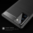 Samsung Galaxy A71 5G 6.7 inches Case,Carbon Fiber Design Soft TPU Brushed Anti-Fingerprint Protective Phone Cover