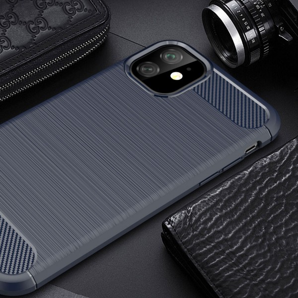 iPhone 12 Mini  (5.4 inches) 2020 Release Case,Carbon Fiber Design Soft TPU Brushed Anti-Fingerprint Protective Phone Cover
