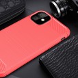 iPhone 11 6.1 inches 2019 Case,Carbon Fiber Design Soft TPU Brushed Anti-Fingerprint Protective Phone Cover