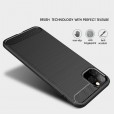iPhone 11 Pro Max (6.5 inches)2019 Case,Carbon Fiber Design Soft TPU Brushed Anti-Fingerprint Protective Phone Cover