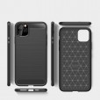 iPhone 11 Pro Max (6.5 inches)2019 Case,Carbon Fiber Design Soft TPU Brushed Anti-Fingerprint Protective Phone Cover