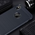 iPhone X & iPhone XS 5.8 inches Case,Carbon Fiber Design Soft TPU Brushed Anti-Fingerprint Protective Phone Cover