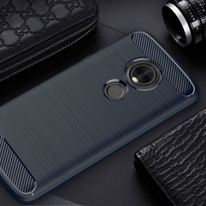 Motorola E5 Play GO Case ,Carbon Fiber Design Soft TPU Brushed Anti-Fingerprint Protective Phone Cover, For MOTO E5 Play Go