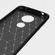 Motorola G6 Case ,Carbon Fiber Design Soft TPU Brushed Anti-Fingerprint Protective Phone Cover