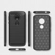 Motorola G6 Case ,Carbon Fiber Design Soft TPU Brushed Anti-Fingerprint Protective Phone Cover