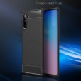 Samsung Note10 Plus/Note10 Plus 5G Case ,Carbon Fiber Design Soft TPU Brushed Anti-Fingerprint Protective Phone Cover