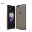 OnePlus 6 Case ,Carbon Fiber Design Soft TPU Brushed Anti-Fingerprint Protective Phone Cover