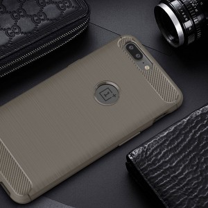 OnePlus 6 Case ,Carbon Fiber Design Soft TPU Brushed Anti-Fingerprint Protective Phone Cover, For Oneplus 6