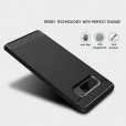 Samsung Galaxy S10 Plus Case ,Carbon Fiber Design Soft TPU Brushed Anti-Fingerprint Protective Phone Cover