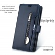 Samsung Galaxy A21S Case, 9 Cards Holder Folio Flip Leather Zipper Purse Magnetic Wallet with Strap, Money Pocket Kickstand Full Protective Cover