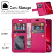 Samsung Galaxy A51 5G 6.5 inches Case, 9 Cards Holder Folio Flip Leather Zipper Purse Magnetic Wallet with Strap, Money Pocket Kickstand Full Protective Cover