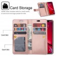 Samsung Galaxy A81 & Note10 Lite & M60S Case, 9 Cards Holder Folio Flip Leather Zipper Purse Magnetic Wallet with Strap, Money Pocket Kickstand Full Protective Cover
