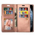 iPhone 7 Plus & iPhone 8 Plus (5.5 inches ) Case, 9 Cards Holder Folio Flip Leather Zipper Purse Magnetic Wallet with Strap, Money Pocket Kickstand Full Protective Cover