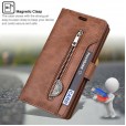 iPhone 11 Pro Max (6.5 inches) , 9 Cards Holder Folio Flip Leather Zipper Purse Magnetic Wallet with Strap, Money Pocket Kickstand Full Protective Cover