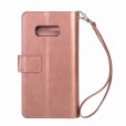 Samsung Galaxy S10 Case, 9 Cards Holder Folio Flip Leather Zipper Purse Magnetic Wallet with Strap, Money Pocket Kickstand Full Protective Cover