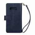 Samsung Galaxy S10E Case, 9 Cards Holder Folio Flip Leather Zipper Purse Magnetic Wallet with Strap, Money Pocket Kickstand Full Protective Cover