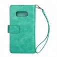 Samsung Galaxy S10 Plus Case, 9 Cards Holder Folio Flip Leather Zipper Purse Magnetic Wallet with Strap, Money Pocket Kickstand Full Protective Cover