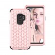 Samsung Galaxy S9 Plus Case,3 in 1 [Studded Rhinestone][Full-Body Protective] [Shockproof] Hard PC+ Soft Silicon Rubber Armor Defender Protective Cover