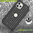 iPhone 11 6.1 inches 2019 Case,3 in 1 [Studded Rhinestone][Full-Body Protective] [Shockproof] Hard PC+ Soft Silicon Rubber Armor Defender Protective Cover