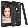 iPhone 6 & iPhone 6S (4.7 inches ) Case,3 in 1 [Studded Rhinestone][Full-Body Protective] [Shockproof] Hard PC+ Soft Silicon Rubber Armor Defender Protective Cover