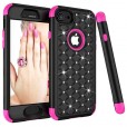 iPhone 6 Plus & iPhone 6S Plus (5.5 inches ) Case,3 in 1 [Studded Rhinestone][Full-Body Protective] [Shockproof] Hard PC+ Soft Silicon Rubber Armor Defender Protective Cover