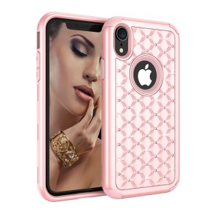 iPhone 7& iPhone 8& iPhone SE 2020 (4.7 inches ) Case,3 in 1 [Studded Rhinestone][Full-Body Protective] [Shockproof] Hard PC+ Soft Silicon Rubber Armor Defender Protective Cover, For IPhone 7/IPhone 8/IPhone SE 2020